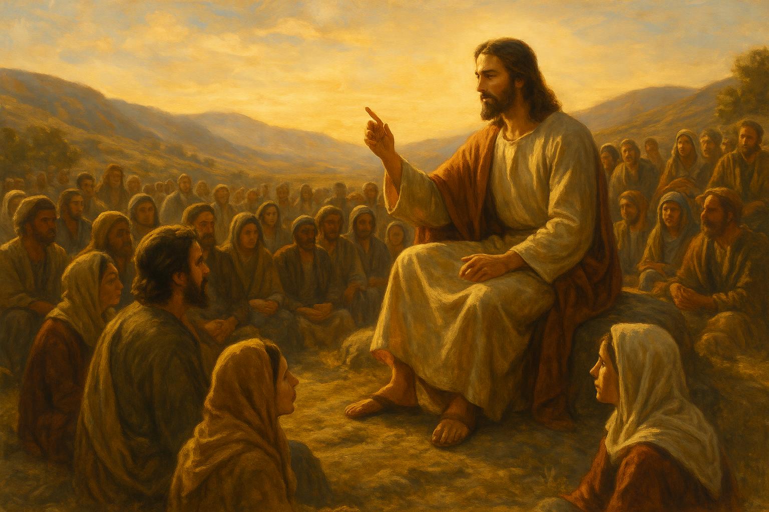 Jesus ensinando no monte